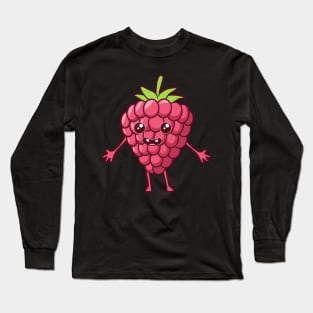 Kawaii Cartoon Raspberry Long Sleeve T-Shirt